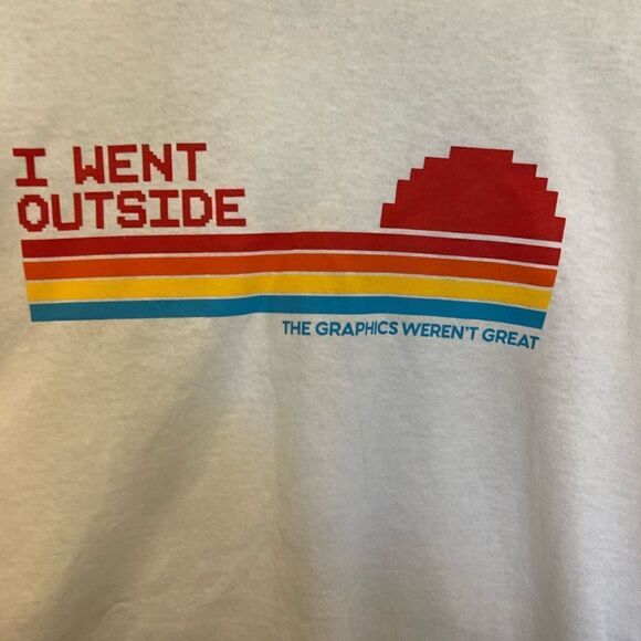 NWOT Funny men’s Went Outside The Graphics weren’tGreat! Size L. - Picture 2 of 6